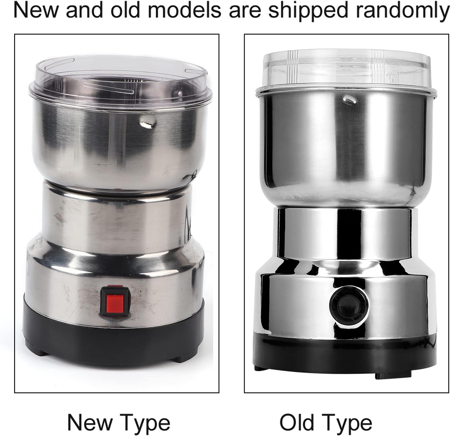 Coffee Grinder Electric, Stainless Steel Grain Mill Blender Electric Coffee Bean Grinder Crusher Household Automatic Grain Grinder Kitchen Milling Grinding Tool for Herbs/Spices/Nuts(#1)