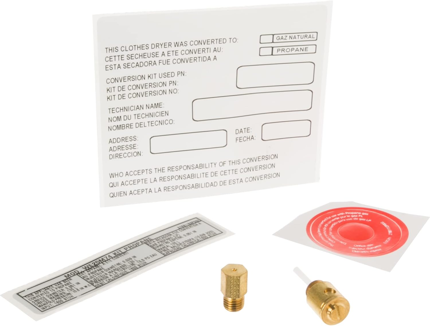 GE Appliances WE25M74 Laundry Center Dryer LP Conversion Kit, 27-in