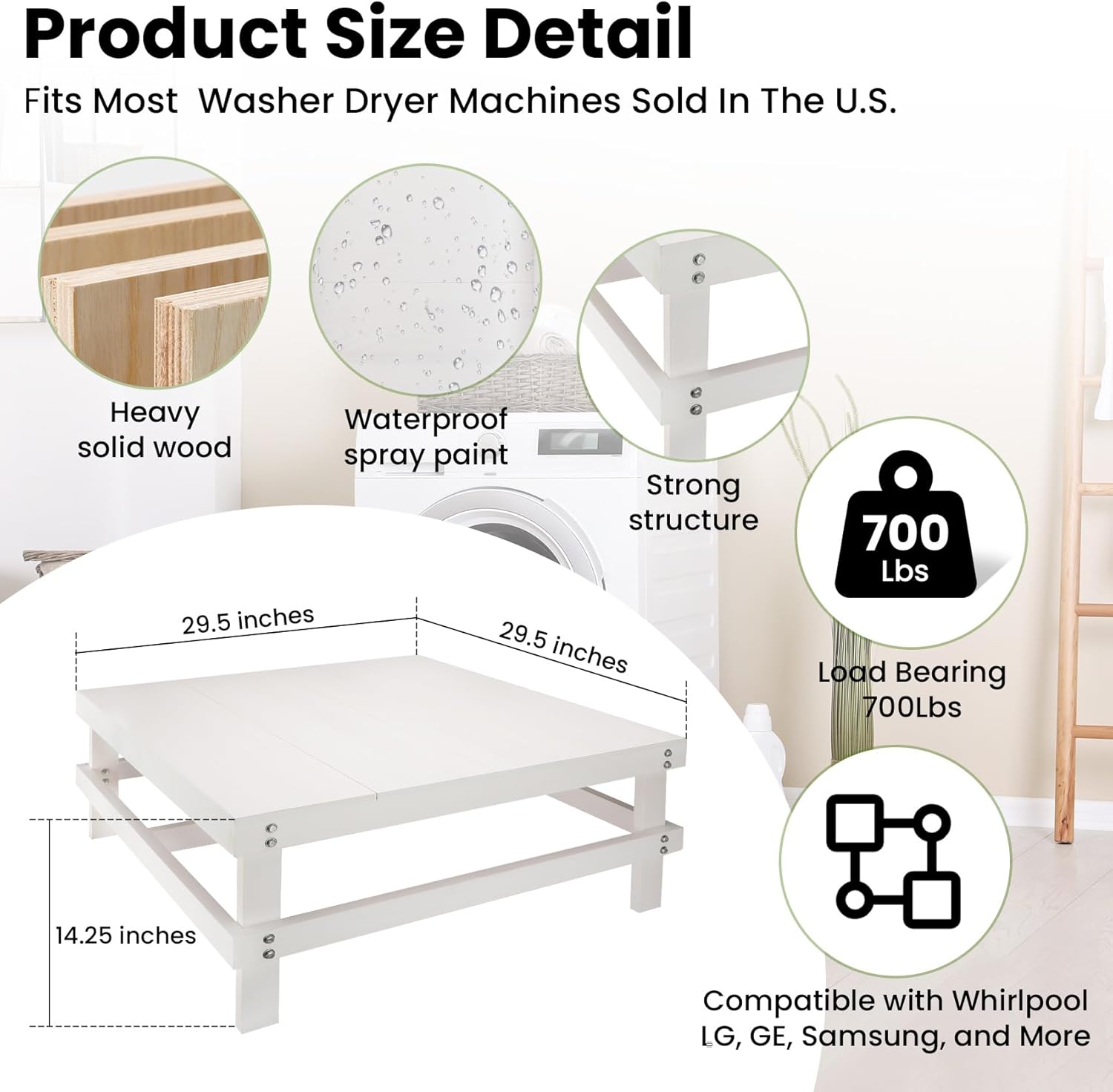 Wooden Laundry Pedestal 29