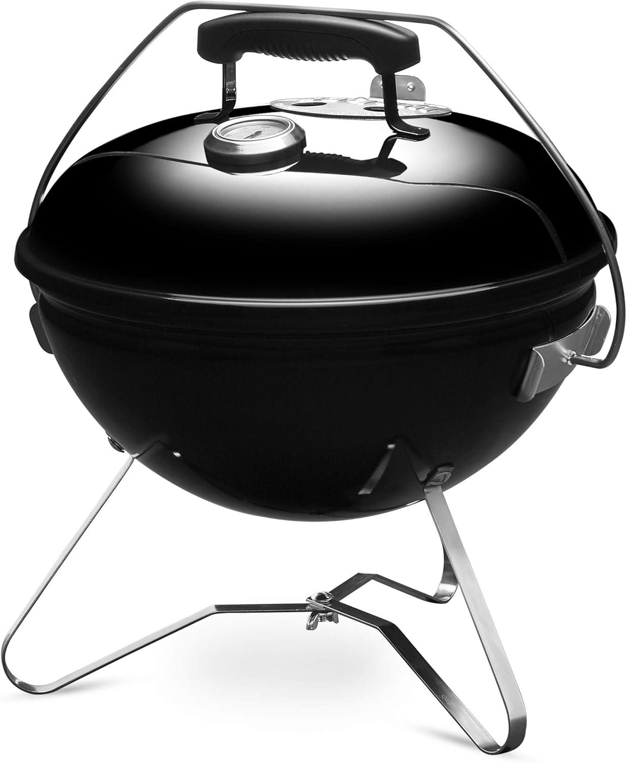 Weber 1121308 1121308 Barbecue Stove, Diameter 14.6 inches (37 cm), Smoky Joe Premium, Camping, Bonfire Stand, for 4-6 People, Thermometer Included