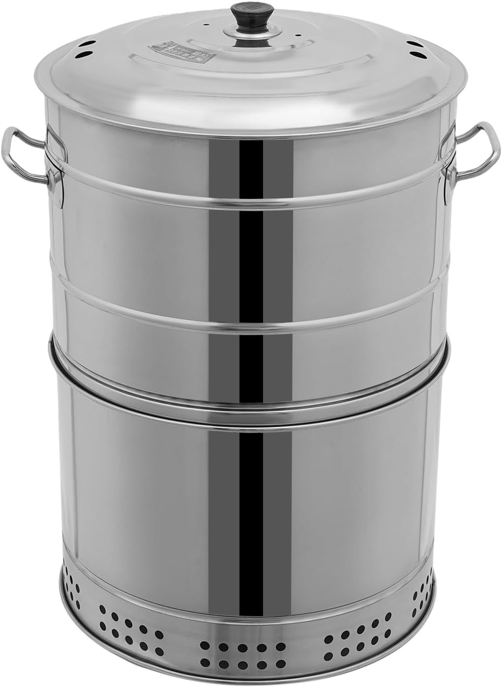 Portable Charcoal Barrel Grill 360° Stainless Steel Smokeless BBQ Grills Barrel with 50 Skewers Outdoor Barbecue Cooking Smoker for Camping Backyard Travel Patio BBQ (16.14 X 25.98 Inch)