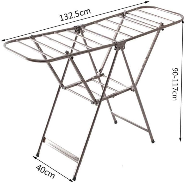 Stainless Steel Clothes Airer Folding Clothes Drying Rack for Indoors and Outdoors Laundry Drying Rack Foldable Dryer(