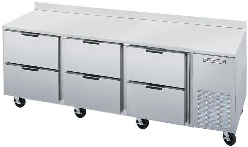 Beverage-Air WTRD72AY-6 Worktop Refrigerator 6 Drawers 21.5 Cu. ft.