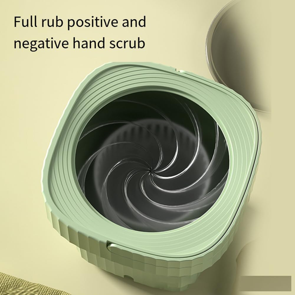 11L Portable Washing Machine with Foldable Design and 3 Cleaning Modes - Mini Washer for Baby Clothes, Underwear, Socks, and Small Items - Ideal for Apartment, Dorm, Camping, Travel (Pink)