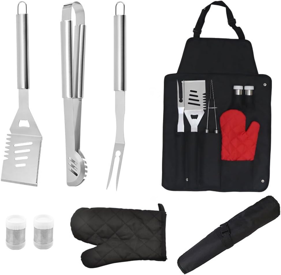 Stainless Steel Barbecue Set Apron Barbecue Tools 7-Piece Set