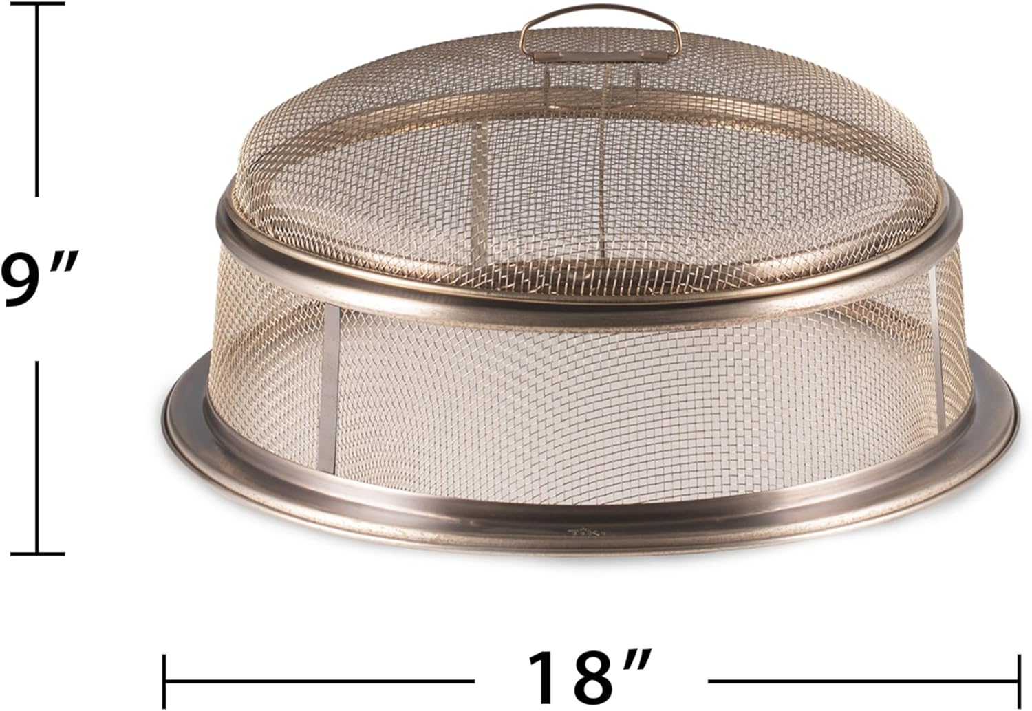 TIKI Patio & Celebration Fire Pit Screen & Poker Set – Outdoor Fire Pit Spark Protector & Ember Guard – Fire Poker Tool for Safe & Controlled Fires – Durable Metal Fire Pit Accessories in Gold & Black