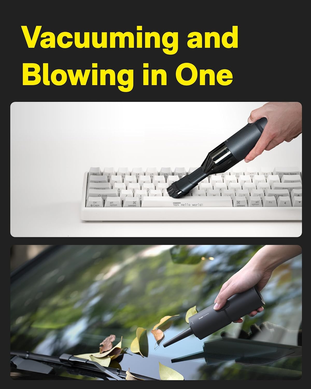 HOTO Handheld Vacuum Cleaner Cordless & Mini Bike Tire Pump