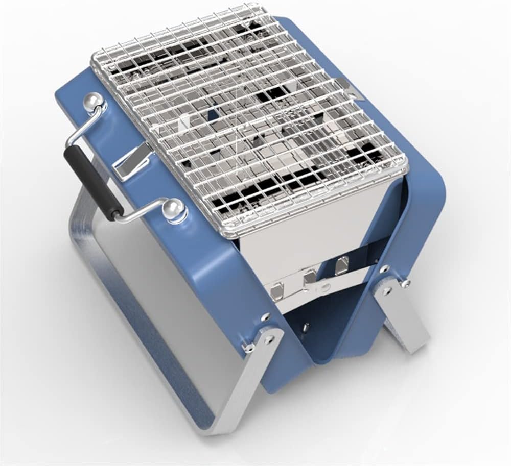 Portable Barbecue Grill, Stainless Steel Folding Grill, Outdoor Camping Barbecue Tools, Charcoal Barbecue Grill, Picnic Cooking Equipment (D)