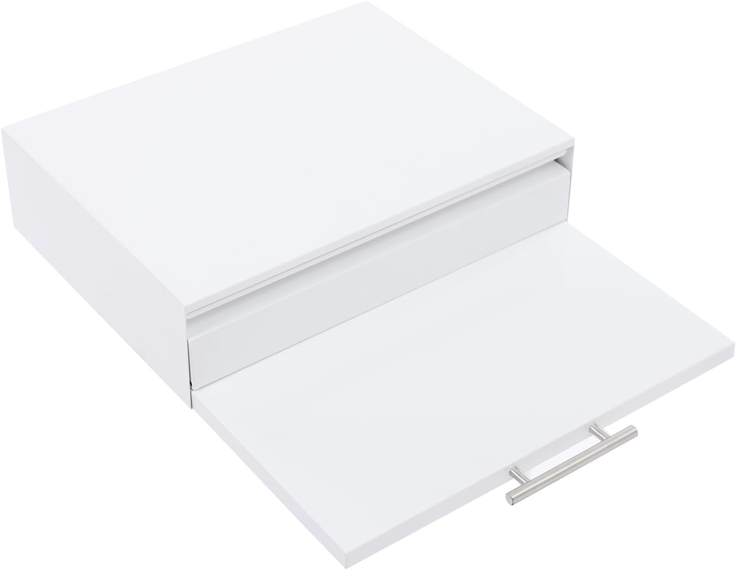 Microwave Stand with Drawer, Pull Out Shelf and 2 Doors, White Kitchen Counter Organizer for Microwave Oven, Coffee Maker Toaster, Modern Storage Cabinet with Wheels for Small Space