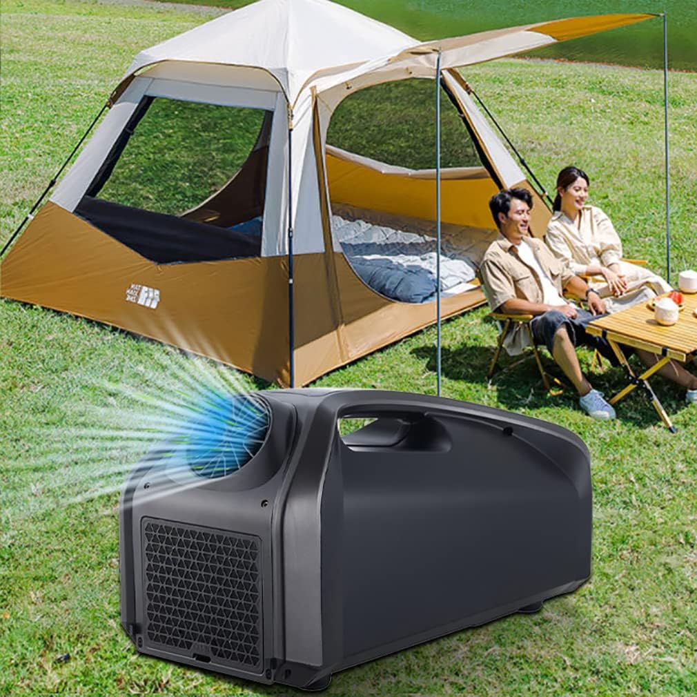 Portable Air Conditioner, 24V Outdoor Air Conditioner, Mobile Tent Air Cooler, 16℃-30℃, 3 Wind Speed Low Power Consumption for Truck Camper Tent Travel/Rv Life,