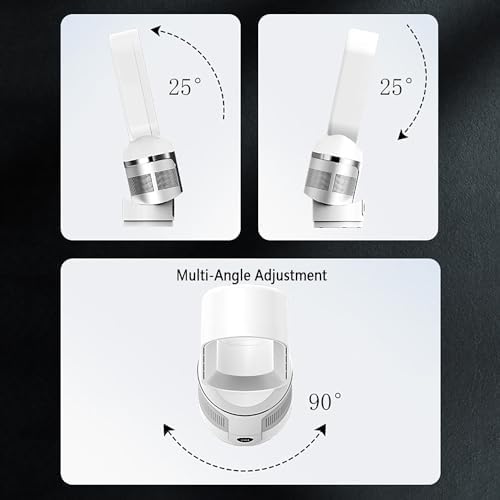 Bladeless Cooling Fan, Tower Fan ,Oscillating Pedestal Fan with Remote Control, 10 Speeds, 9H Timer,Air circulation, cold and warm, can be used all year round, for Indoor Home Bedroom Office Room(Gold