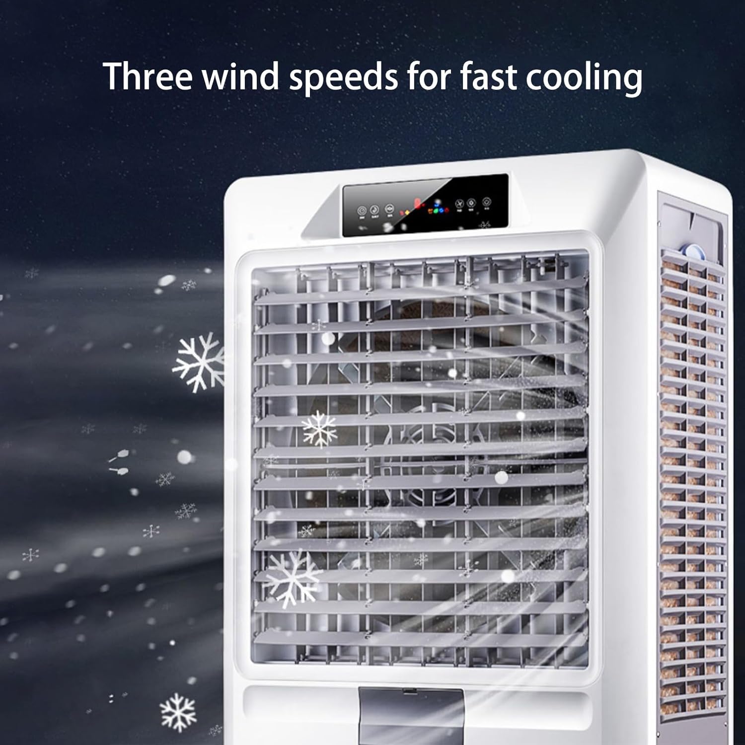 Evaporative Air Cooler, Portable Air Conditioner with Timer and Ice Packs, 3-Speed Windowless Air Conditioner for Room Office(77 * 48 * 151cm)