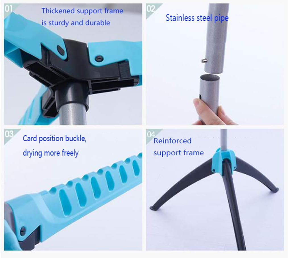 Laundry Rack, Foldable Clothes Airer, Drying Racks Sturdy Clothes Rail Stand Three Armslothes Drying Rack for Indoor/Outdoor Space Saving