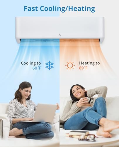 Zstar 24,000 BTU Mini Split Air Conditioner, 23 SEER2 WiFi Mini Split Ac/heating System, Inverter Ductless Air Conditioner with Pre-Charged & Installation Kits, Cools Room up to 1500 Sq. Ft, 208/230V
