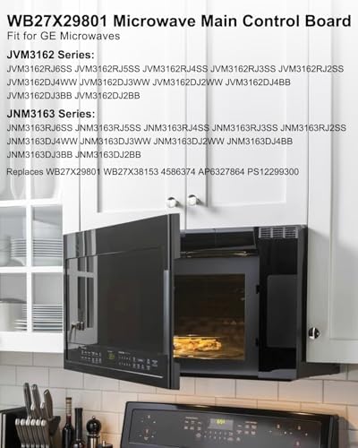 WB27X29801 Microwave Main Control Board Fits for GE Microwaves JNM3163RJ5SS JVM3162RJ5SS, Replaces WB27X38153 4586374 AP6327864 PS12299300 Microwaves Parts