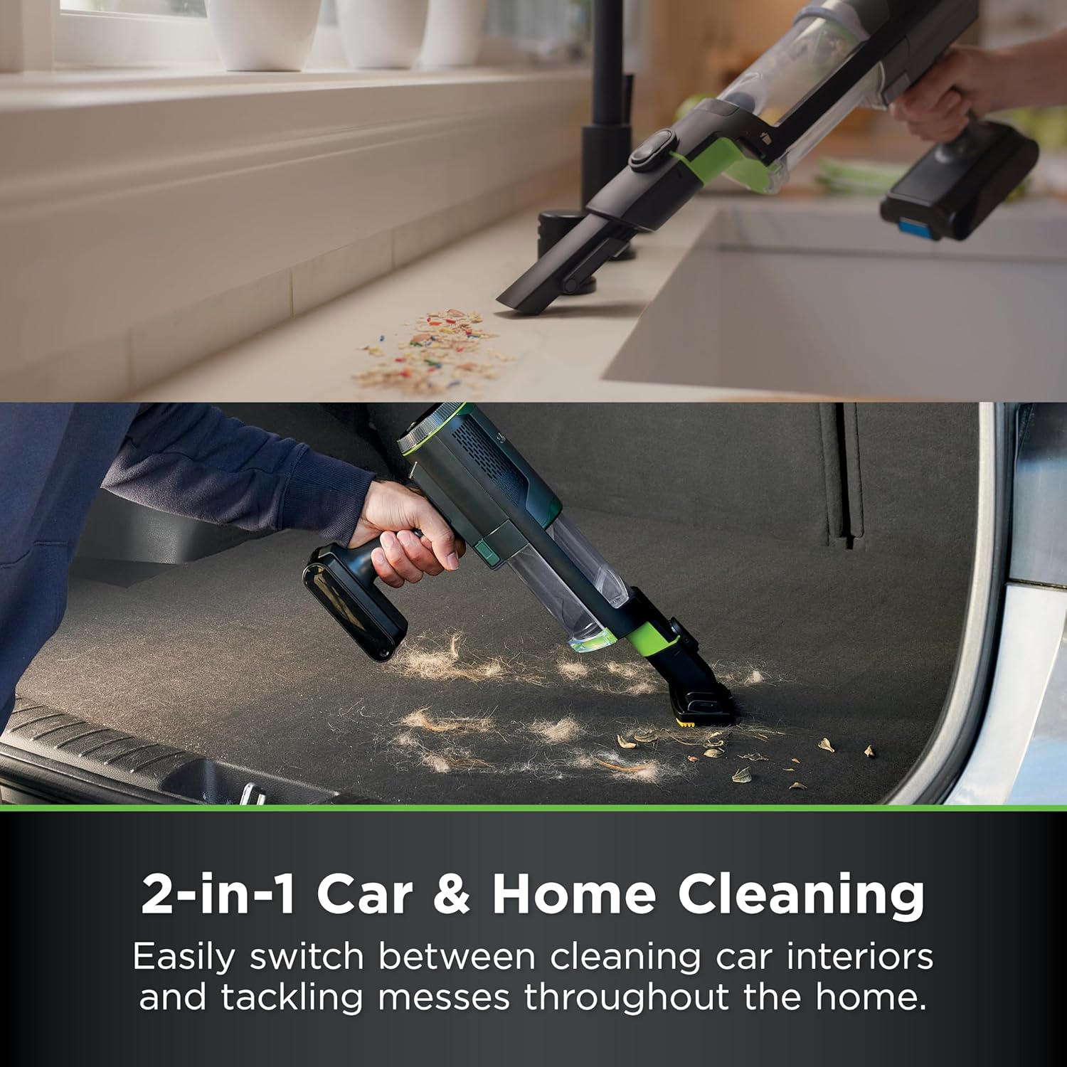 Shark PowerBoost Cordless 2-in-1 Car/Home Handheld PowerVac, Powerful Suction, 40 Minute Runtime, Portable, 3 Cleaning Modes, LED Screen, Furfins Tool, Duster Crevice Tool, Charcoal, BH102
