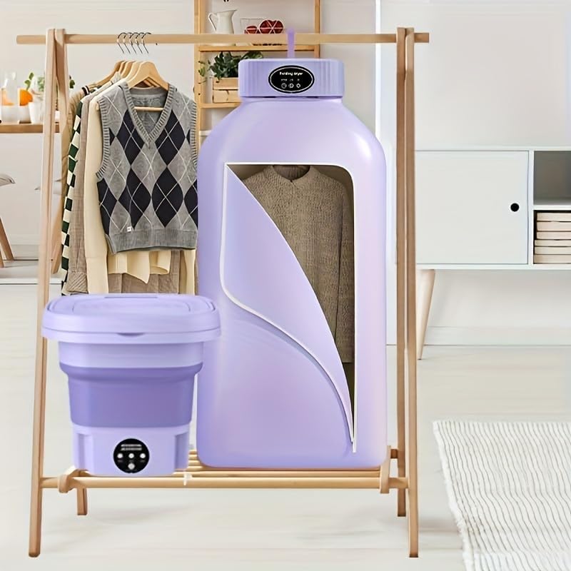 Portable Washing Machine And Dryer A Total of 2 Sets of Washing And Drying Sets, Folding Mini Small Lavadora Can Store Portable Dryers Simple To Use, Laundry Storage Organization
