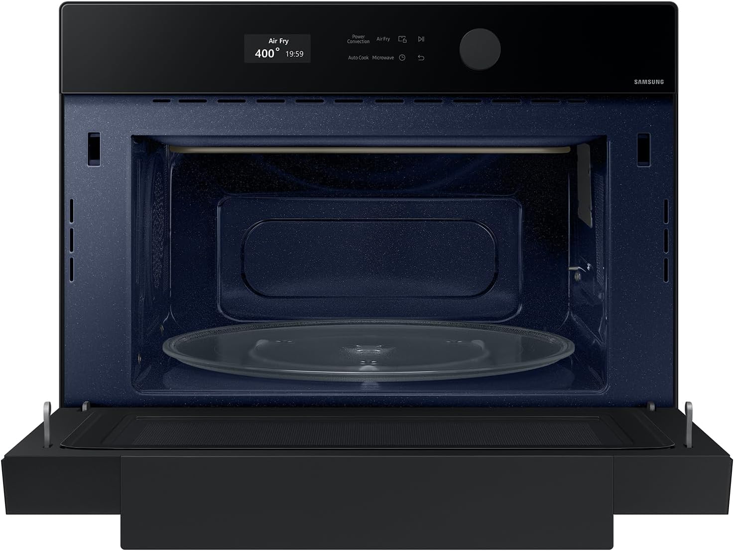 SAMSUNG 1.2 cu. ft. Countertop Convection Microwave with Air Fry, Black Glass, MC12DB8700CKAA