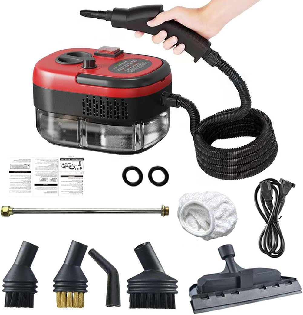 2500W Handheld Steam Cleaner, 6 High Speeds Pressure Temperature Steam Cleaning Machine, for Cleaning Grout Tile Car Living Room Kitchen Bathroom.