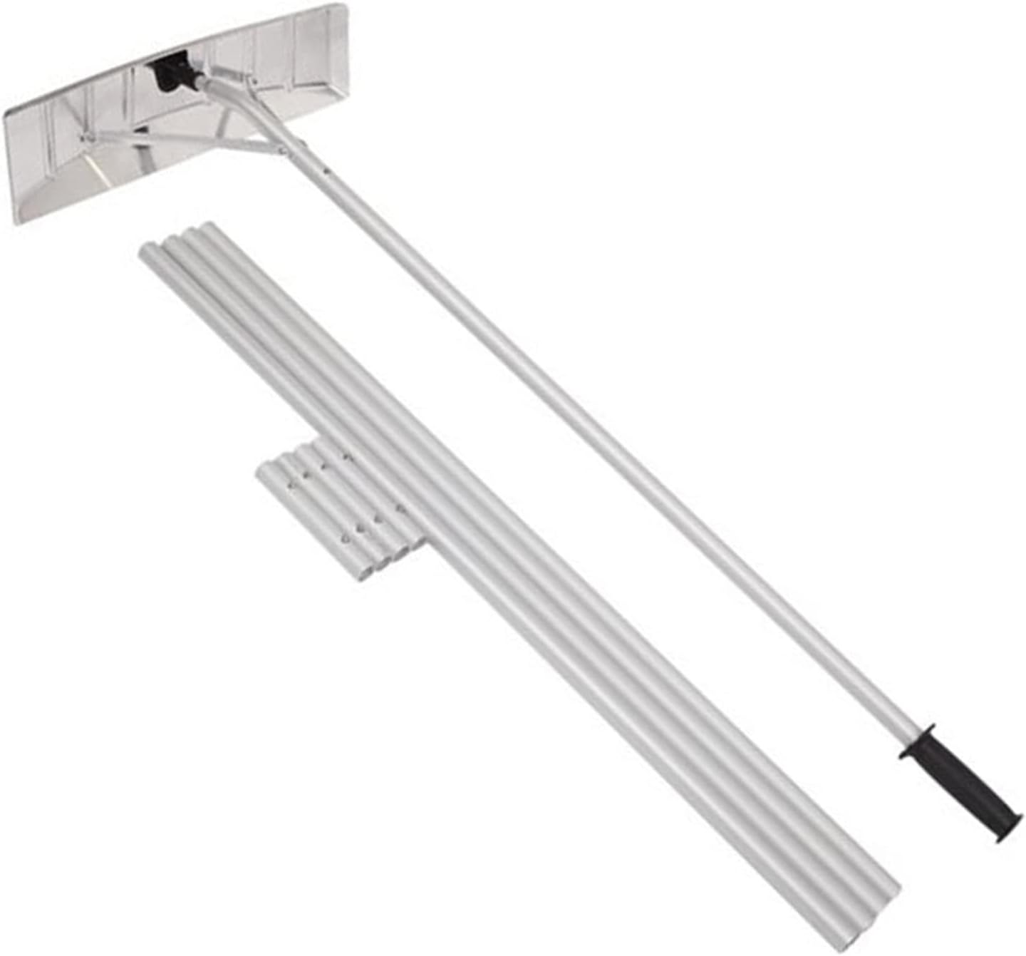 Aluminum Snow Roof Rake, 20 Ft with Telescoping Snow Roof Rake, Roof Snow Removal Tool, Roof Snow Shovel, Scratch-Free Great to Remove Snow/Leaves/Debris