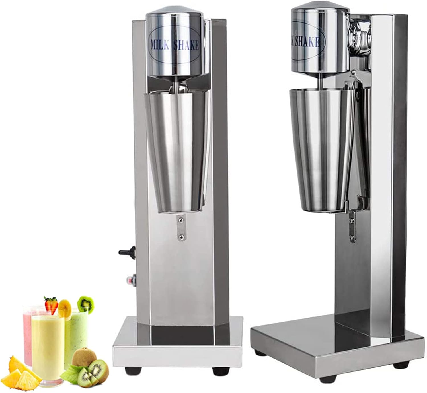 Commercial Electric Milkshake Machine Stainless Steel Speed Adjustable Milkshake Maker Machine Ice Cream Drink Mixer Smoothie Blender with 800ML Cup