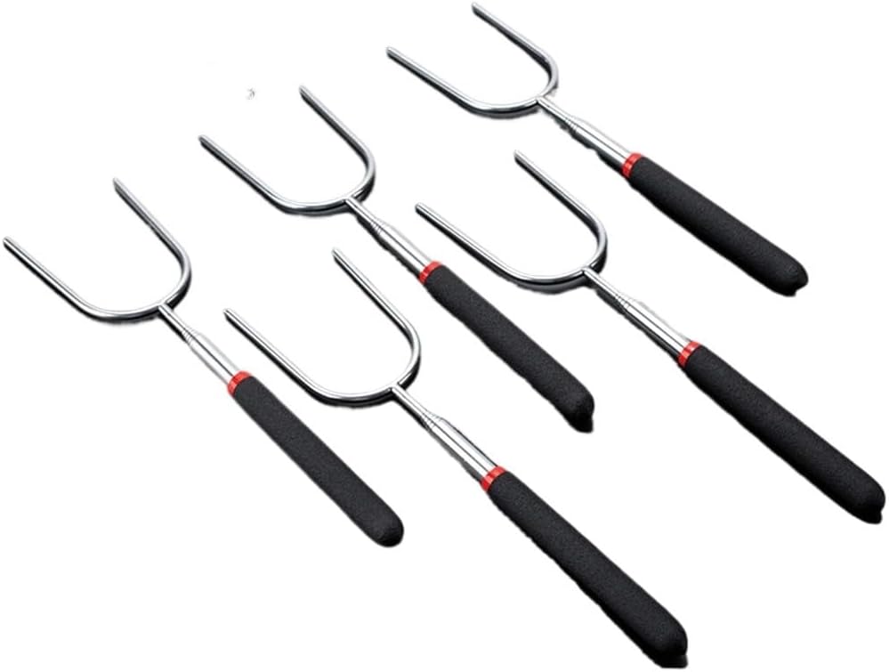 Stainless Steel Telescopic Fork,Outdooring Tools,Food Grade,Adjustable Length Fork,Durable