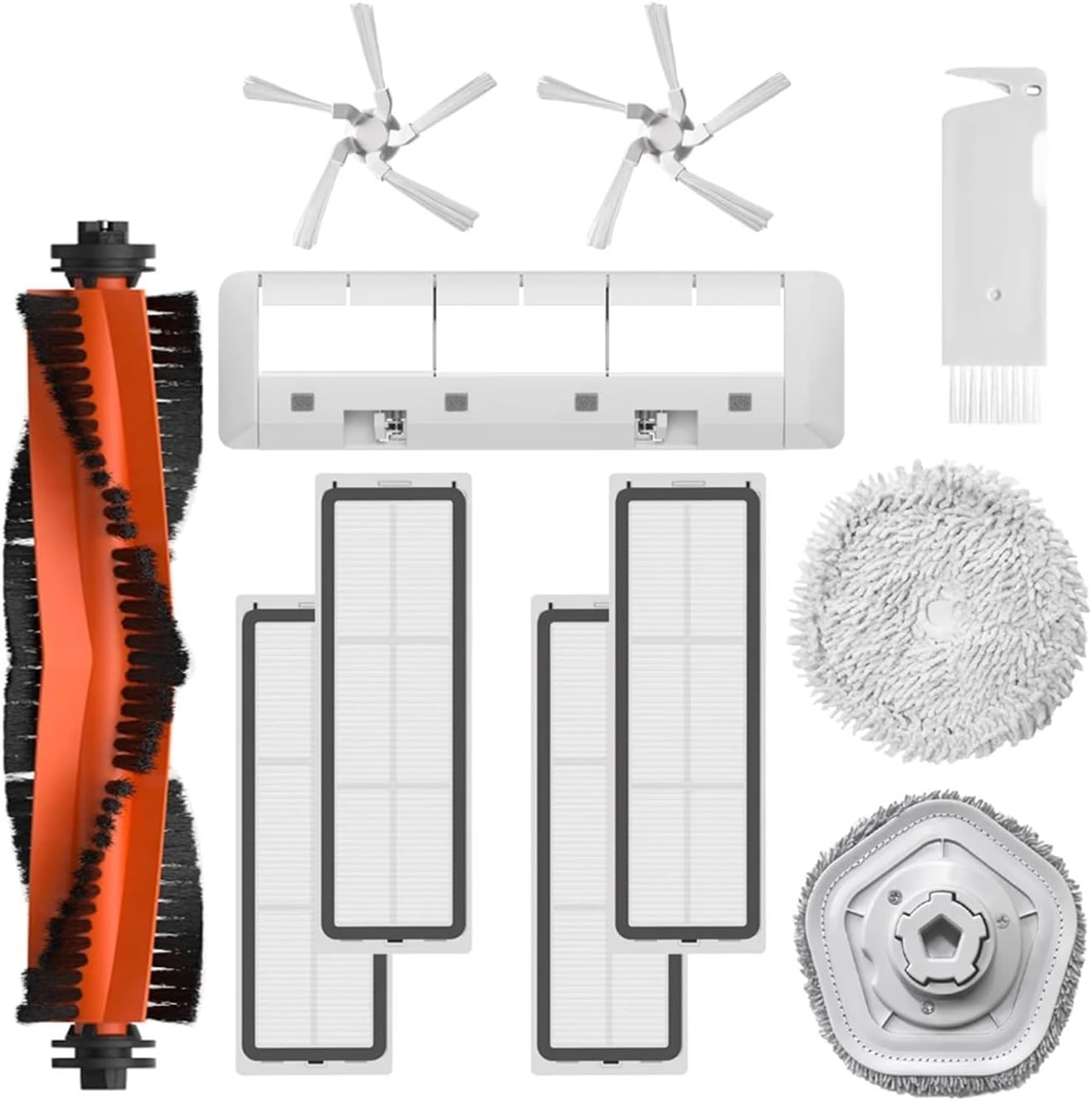 EtliN Compatible with Xiaomi Dreame Bot W10 Robot Vacuum Cleaner Pads Mop Rags Washable Hepa Filter Main Side Brush Spare Parts Accessories(Color:2)