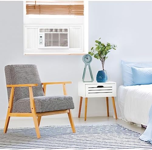 Keystone 8,000 BTU Window and Wall Air Conditioner with 3,500 BTU Supplemental Heating, 115V, Window/Wall AC Unit with Supplemental Heat for Bedroom, Living Room, Small-Medium Rooms up to 350 Sq.Ft.