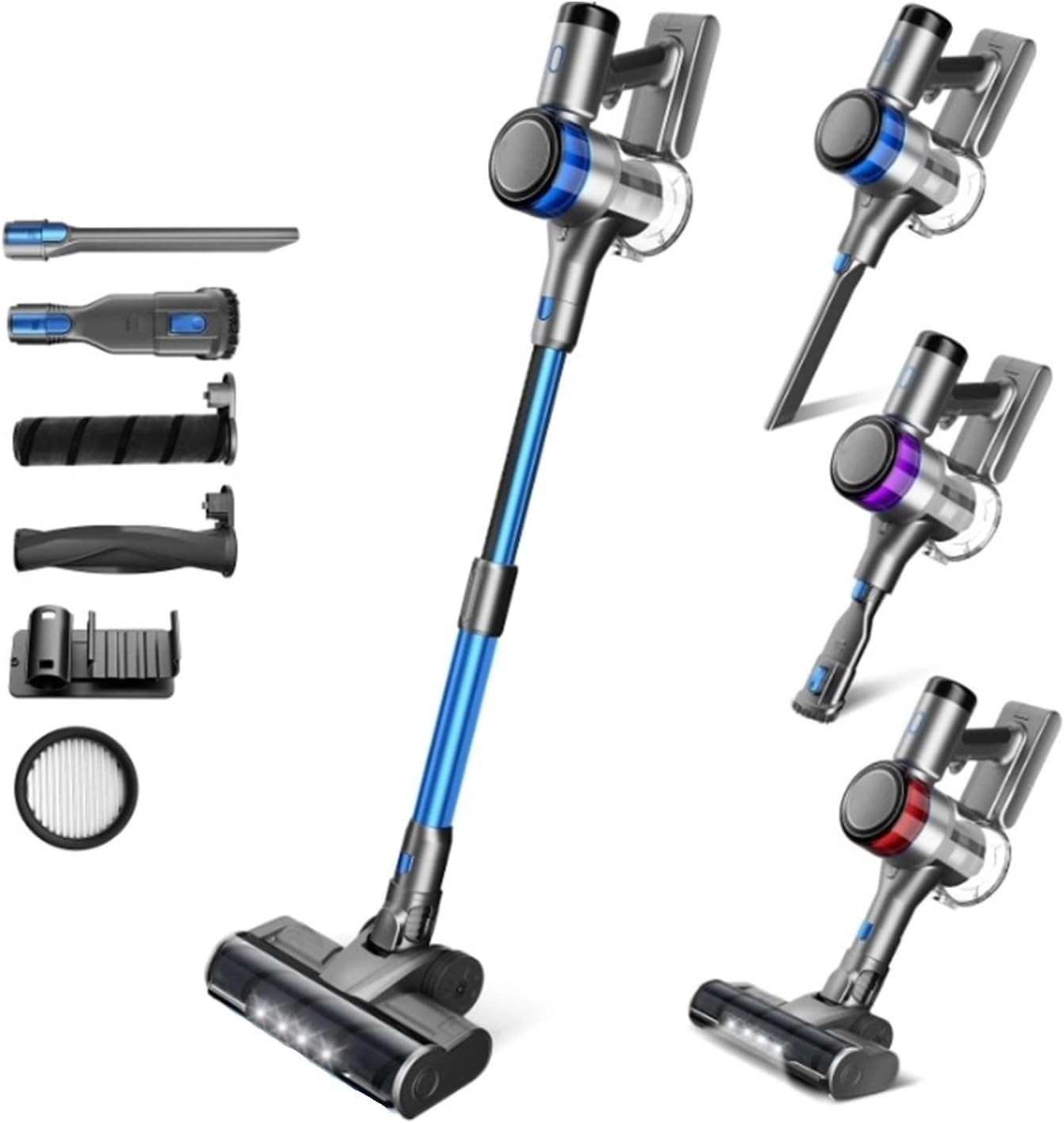 S9 Cordless Stick Vacuum Cleaner | 30KPa 400W Suction | Compatible With INSE S9, 9-in-1 Design | For Hardwood Floor, Home & Car(S9 Blue,AU)