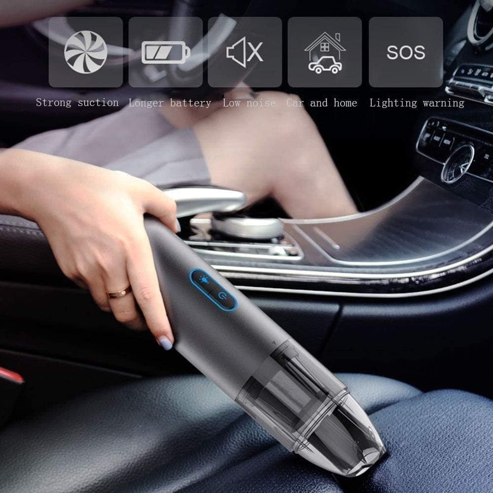 Handheld Vacuum, Cordless Handheld Vacuum, 3400PA Portable Hand Vacuum Cleaner with HEPA Filter, Rechargeable for Pet Hair, Home, and Car Cleaning, with Illuminated Light