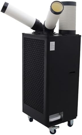 Industrial Portable Air Conditioner with Wheels 8L Large Tank Commercial Spot Cooler Adjustable Air Outlet Ideal for Hospitals Workshops Outdoor Events 220V 2.1KW