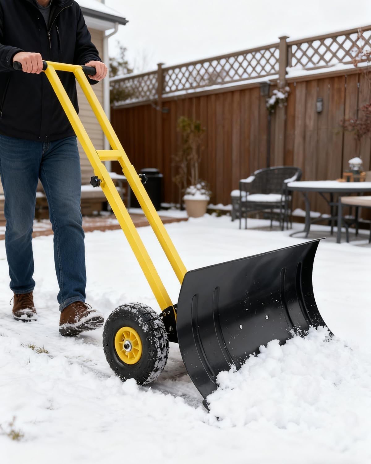 Wheeled Snow Plow Shovel, 16.5