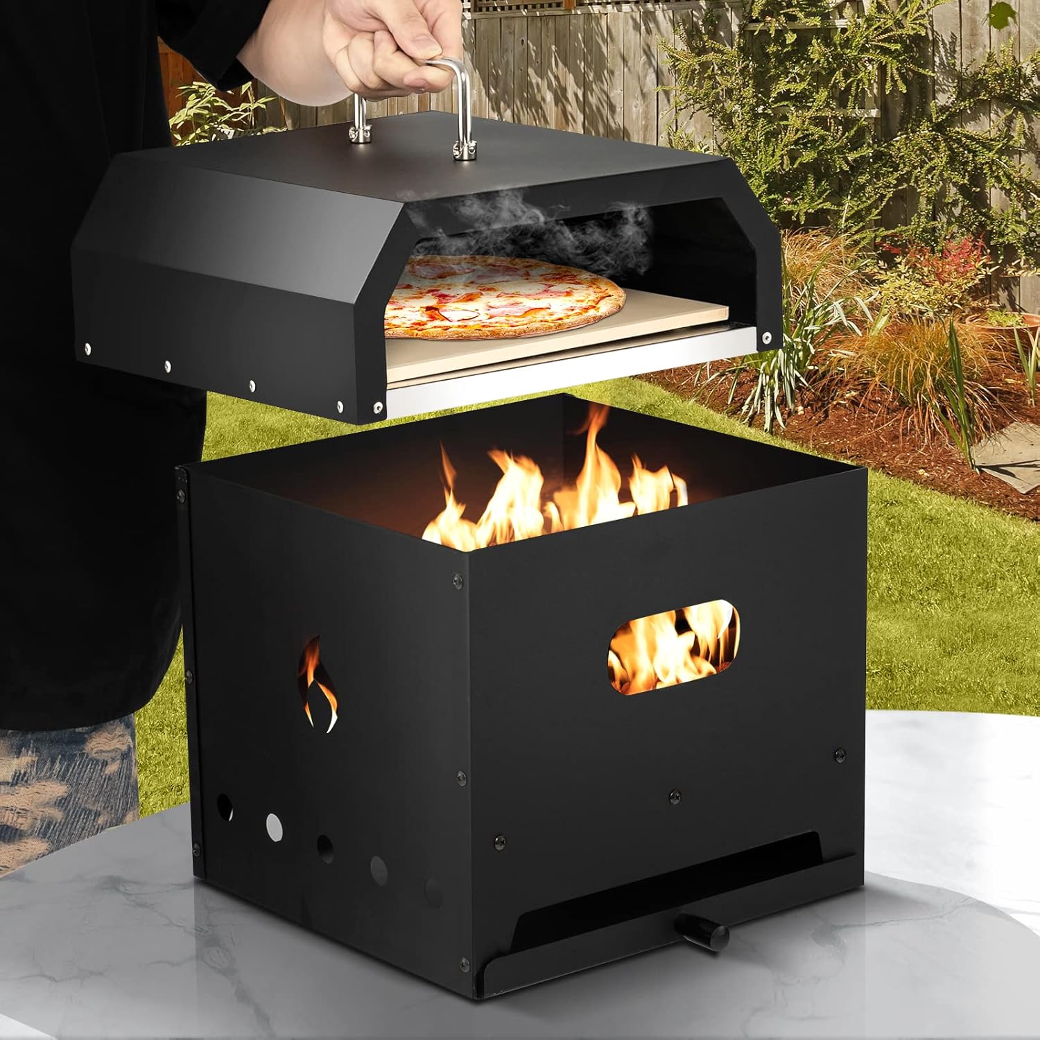 S AFSTAR Pizza Oven Outdoor, 2-Layer 12