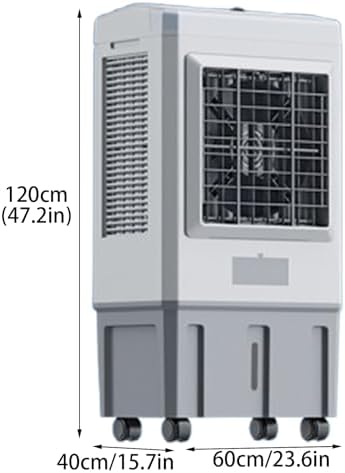 3 in 1 Evaporative Air Cooler, Portable Swamp Cooler with 3 Speeds and Ice Packs, Portable Air Conditioner for Factory Office Room(60 * 40 * 120cm)