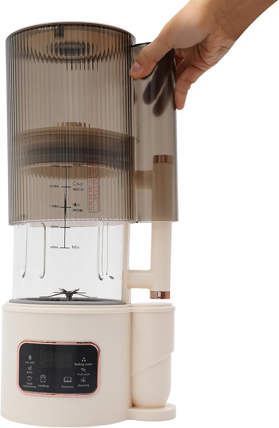 50oz Nut Milk Maker Machine, Automatic Soy Milk Maker with Auto Clean, Boil Water, Delay Start, Keep Warm, Homemade Plant-Based Oat, Multi-Function Blender