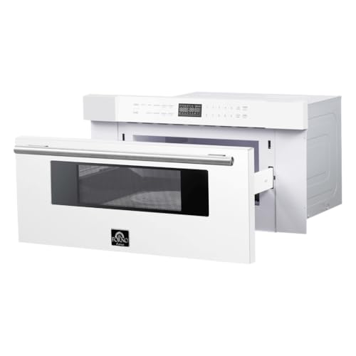 FORNO Capoliveri Espresso White 30 Inch 1000 Watts Microwave Drawer 1.2 cu.ft.