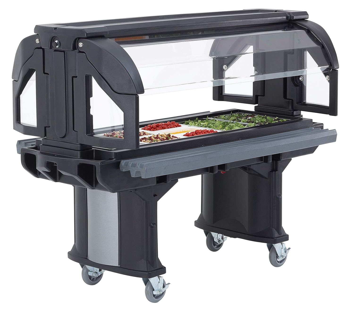 Cambro VBR6110 6' Versa Food Bar with Standard Casters Black Case of 1