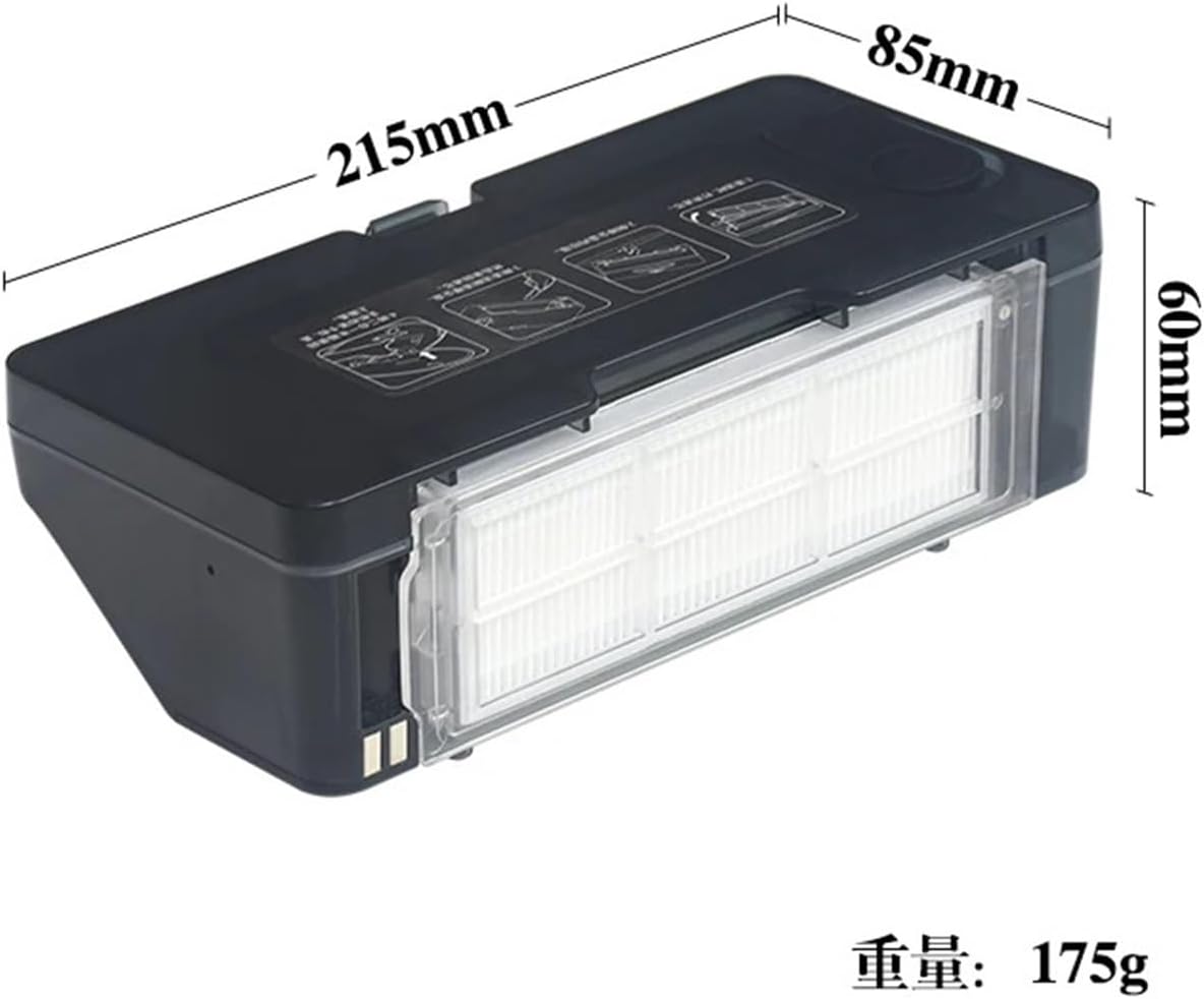 Compatible for Xiaomi Mijia，Mop Pro STYTJ02YM/VIOMI V2 PRO/V3，Robot Vacuum Cleaner Water Tank，Dust Box，2 in 1 Dustbox+Watertank Parts(Mijia 2in1)