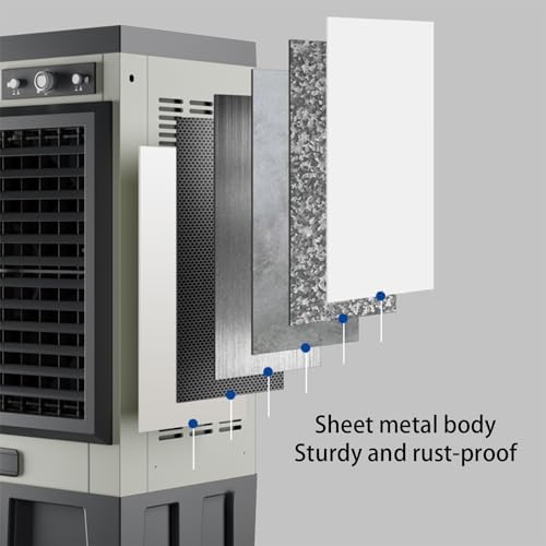 Portable Air Conditioners, Evaporative Air Cooler with Water Tank and Wheel, 3 In 1 Swamp Cooler Thats Blow Cold Air for Room(76.5 * 49 * 158cm)