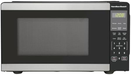 Hamiilton 0.9 Cu ft Countertop Microwave Oven, 900 Watts, Stainless Steel, New