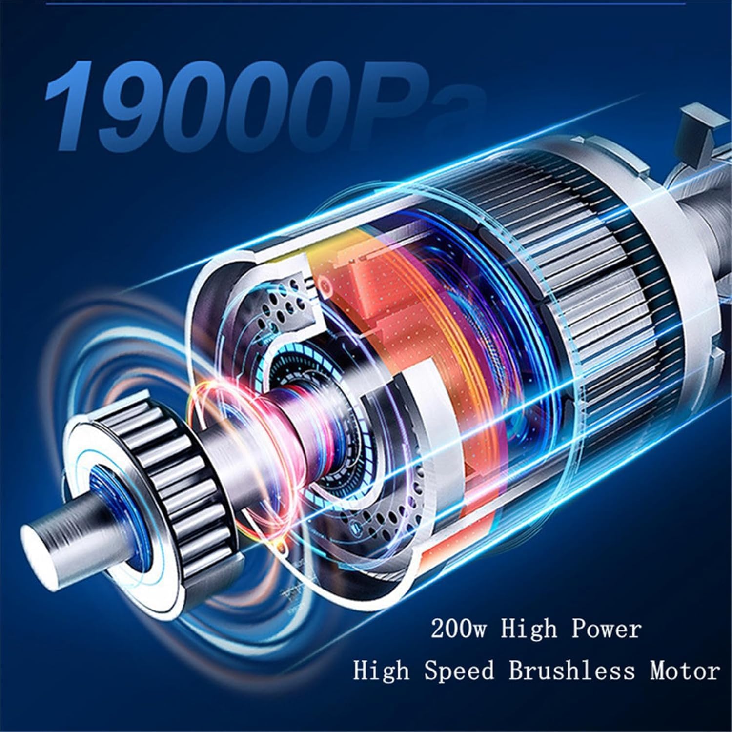 New V-15Pro Car Vacuum, 19000pa Powerful Handheld Cordless Car Vacuum, Suction, Blowing, Inflatable, Brushing, Lighting 5 in 1, Multifunctional Portable Vacuums for Home (Black)