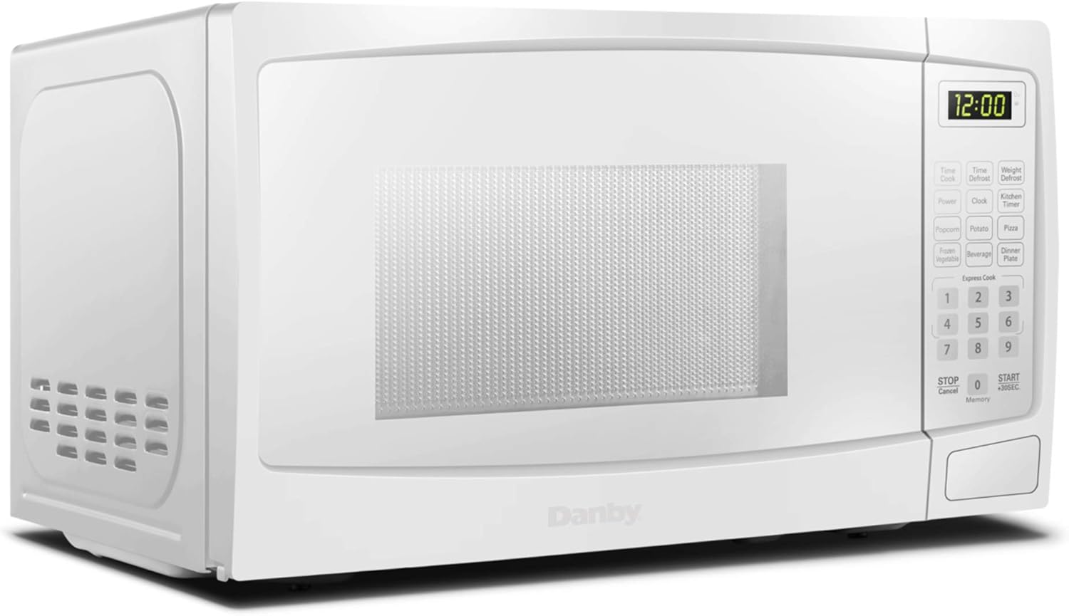 Danby DBMW1120BWW 1.1 Cu.Ft. Countertop Microwave In White - 1000 Watts, Family Size Microwave With Push Button Door
