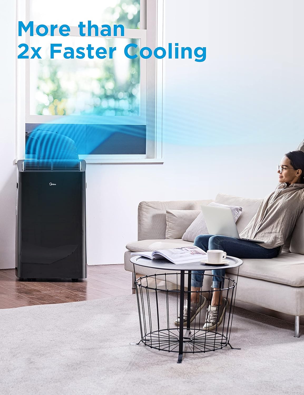 Midea Duo 14K & 12K BTU Ultra Quiet Smart HE Inverter Portable Air Conditioners with Heat, Compatible with Alexa & Google Assistant