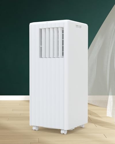 8000 BTU Portable Air Conditioner 3 in 1 with Remote Control & Dual Motors & Auto Swing & Sleep Mode,Dehumidifier & Fan Modes,Free Standing Cooling AC Unit For Home Up To 350 Sq.Ft,JHS,White