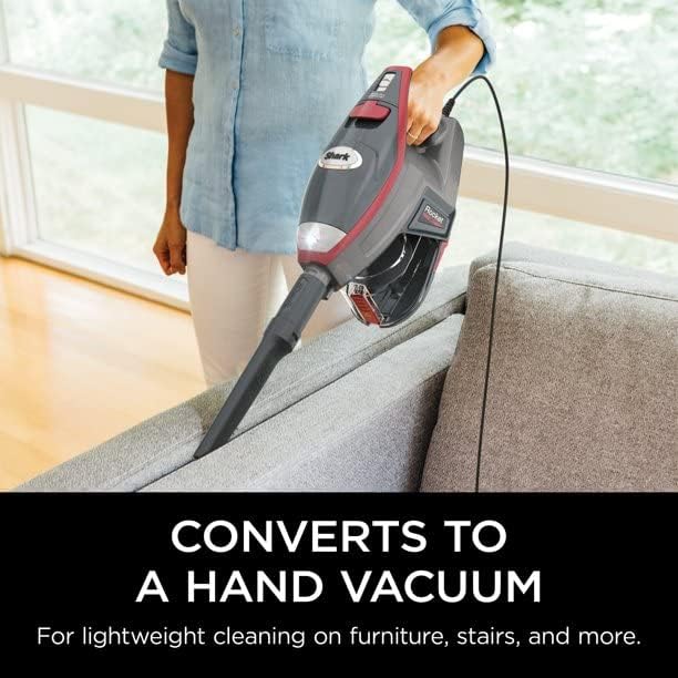 SHARK HV370 Rocket Pro Corded Stick Vacuum (Renewed), Comet Red