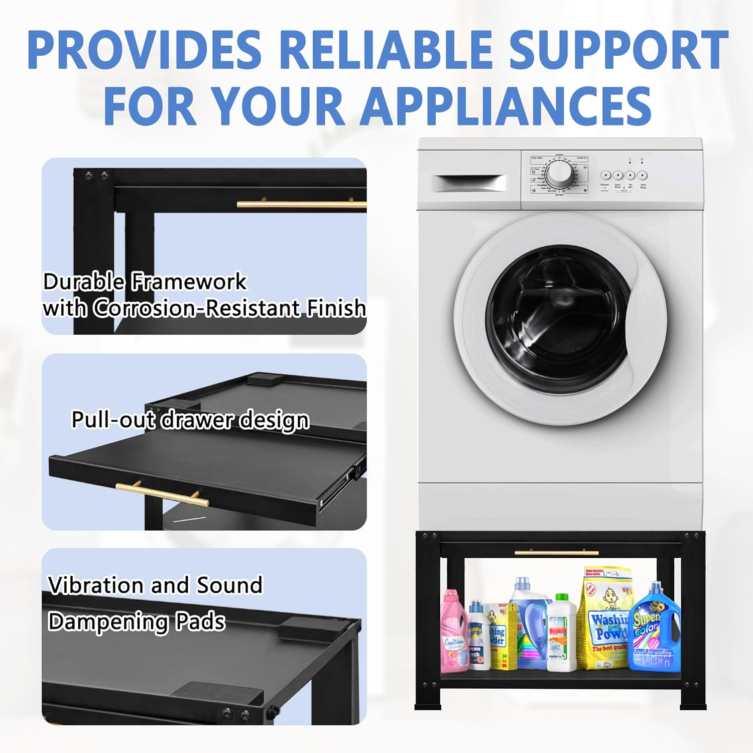 Royxen Washer and Dryer Pedestals Heavy Duty Metal Laundry Pedestal 29