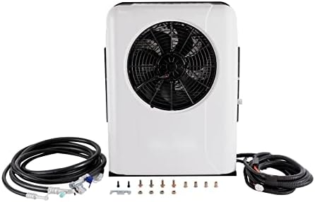 Universal Electric Air Conditioners, 950W 24V Truck Cab Air A/C Conditioner with Remote Control Mini Split AC System For Cab Within 6 ㎡ 1000-3000rpm adjustable Speed (24V)