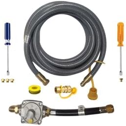CUSTOM Propane to Natural Gas Conversion Kit Fit for Weber Genesis II LX 340 with NG Regulator, Orifice Kit, and 10' Hose - Convert Your Grill from LP to Natural Gas with An Easy Install!
