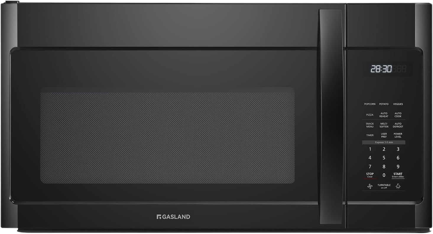 GASLAND Over the Stove Microwave 30 Inch, 1.9 Cu.ft. Over the Range Microwave with 11 Power Levels, One Touch Cooking, 400 CFM,1000W, LED, Turntable, Sensor Cook, Over Stove Microwave Oven, Black