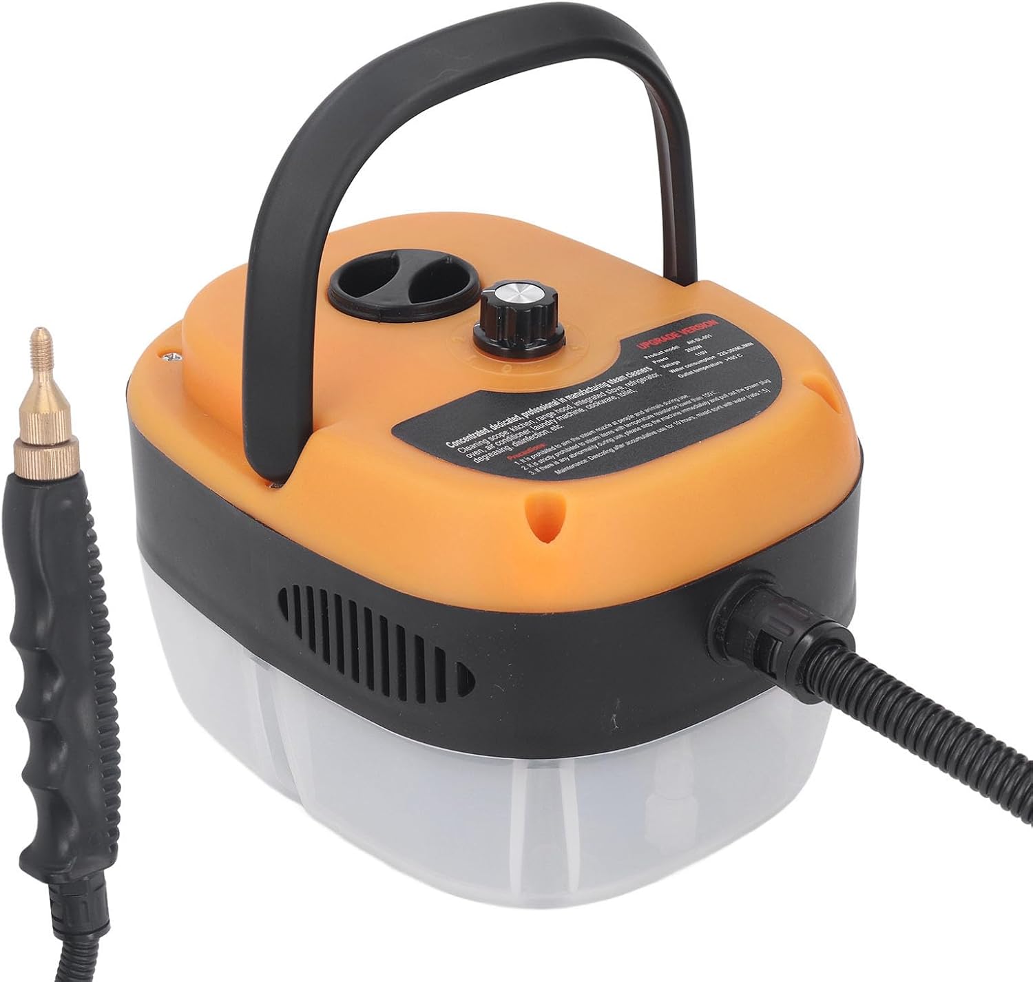 2500W Handheld Steam Cleaner, High Temperature 3Bar High Pressure Portable Steam Cleaning Machine with 3 Brush Heads, 1000ML Water Tank Steam Cleaner for Cleaning Car Kitchen (US Plug 110V)